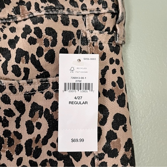 NWT Gap‎ High Rise Universal Leopard Animal Print Legging Jeans Brown Black 27 - Picture 10 of 11